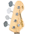 Contrabaixo Vintage VJ74 Reissued Candy Apple Red com Corpo Alder Braço Maple Escala Rosewood 20 Trastes 2 Single Coil Wilkinson Ponte Wilkinson Four Saddle - Imagem 4