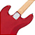 Contrabaixo Vintage VJ74 Reissued Candy Apple Red com Corpo Alder Braço Maple Escala Rosewood 20 Trastes 2 Single Coil Wilkinson Ponte Wilkinson Four Saddle - Imagem 3