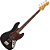 Contrabaixo Vintage VJ74 Reissued Gloss Black com Corpo Alder Braço Maple Escala Rosewood 20 Trastes 2 Single Coil Wilkinson Ponte Wilkinson Four Saddle - Imagem 1