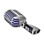 Microfone Shure Super 55 Deluxe Vocal Dinâmico Supercardioide Vintage Cromado com Espuma Azul Shock Mount Suporte Articulável e Acabamento Die-Cast - Imagem 3