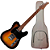 Guitarra Benson Hardy HD 905 3TS BK 3-Tone Sunburst com Corpo Alder Braço Roasted Maple Parafusado Escala Roasted Maple 22 Trastes Captadores Wilkinson Humbucker e Bag - Imagem 1