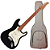 Guitarra Benson Hardy HD 901 BK APPG Black com Captadores Wilkinson Alnico 5 Single-Coil Ponte Wilkinson Tremolo 2 Pivôs Pickguard Aged Pearl e Bag - Imagem 1