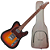 Guitarra Benson Hardy HD 905 M 3TS TT Chrome com Corpo Alder Braço Maple Parafusado Escala Maple 22 Trastes Captadores Wilkinson HS e Bag - Imagem 1