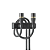 Microfone Shure MX150B/C-TQG Lapela Subminiatura Cardioide Condensador Preto com Cabo Kevlar Conector TA4F TQG Presilha Dupla e Windscreens - Imagem 3
