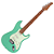 Guitarra Benson Hardy HD 901 SFG MGPG Surf Green com Captadores Wilkinson Alnico 5 Single-Coil Ponte Wilkinson Tremolo 2 Pivôs Pickguard Mint Green e Bag - Imagem 4
