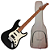 Guitarra Benson Hardy HD 902 BK APPG Black com Captadores Wilkinson Alnico 5 HSS Ponte Wilkinson Tremolo 2 Pivôs Pickguard Aged Pearl e Bag - Imagem 1