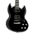 Guitarra Michael Oldflame GMG800 BLK Black com Corpo Poplar Braço Maple Colado Escala Purple Heart 22 Trastes 2 Humbuckers Cerâmicos Ponte Tune-o-Matic - Imagem 2