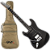 Guitarra Seizi Fun Katana Musashi HSS Black Sparkle Canhoto com Captadores Seizi Chidori HSS Ponte Tremolo e Bag 10361160 - Imagem 1