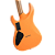 Guitarra Cort KX600 Infinite Orange Crush Satin Neck-Thru 6 Cordas com Fishman Fluence Modern HH Braço Roasted Maple & Walnut e Ponte Hardtail String Thru Body - Imagem 4