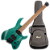 Guitarra Cort Space G6MS SGTQ Semi Gloss Turquoise Headless Multi-Scale com Captadores Voiced Tone VTH77 HH e Bag - Imagem 1