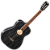 Violão Eletroacústico Cort AF 590MF BOP Black Open Pore Corpo Concert Tampo/Fundo/Laterais em Mogno Pré-amplificador Fishman Sonitone Escala 25.5" 20 Trastes - Imagem 2