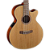 Violão Eletroacústico Cort Classic CEC5 NAT Natural Gloss Top Solid Red Cedar Fundo e Laterais em Mogno Corpo SFX Slim com Cutaway Venetian Eletrônica Fishman Presys II Sonicore, Escala 25.5" e Braço Mahogany - Imagem 5