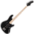 Contrabaixo Cort Elrick NJS 4 BK Black com Captadores Voiced Tone VTB-ST Pré Bartolini Elrick NJS Special Ponte MetalCraft M4 e Case Deluxe - Imagem 2