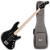 Contrabaixo Cort Elrick NJS 4 BK Black com Captadores Voiced Tone VTB-ST Pré Bartolini Elrick NJS Special Ponte MetalCraft M4 e Case Deluxe - Imagem 1