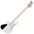 Contrabaixo Cort Elrick NJS 4 WHT White com Captadores Voiced Tone VTB-ST Pré Bartolini Elrick NJS Special Ponte MetalCraft M4 e Case Deluxe - Imagem 11