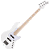 Contrabaixo Cort Elrick NJS 4 WHT White com Captadores Voiced Tone VTB-ST Pré Bartolini Elrick NJS Special Ponte MetalCraft M4 e Case Deluxe - Imagem 2
