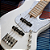 Contrabaixo Cort Elrick NJS 4 WHT White com Captadores Voiced Tone VTB-ST Pré Bartolini Elrick NJS Special Ponte MetalCraft M4 e Case Deluxe - Imagem 3