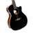 Violão Eletroacústico Cort Essence GA4 Special BTSG Black Top Semi Gloss Grand Auditorium com Top Solid Sitka Spruce Black Fundo Arqueado em Pau Ferro e Eletrônica Fishman Presys II - Imagem 4