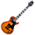 Guitarra Waldman GLP 250F HB Honey Burst Les Paul Style com Top Flamed Maple Captadores Humbucker e Corpo Hard Wood - Imagem 1