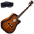 Violão Eletroacústico Cort Core-DC Mahogany OPBB Open Pore Black Burst Aço com Tampo Mogno Maciço Fundo e Laterais Mogno Maciço Captação Fishman Presys VT e Bag Deluxe - Imagem 2