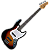 Contrabaixo Waldman GJJ-100 BS Sunburst 4 Cordas Jazz Bass Style com Captadores JJ e Corpo Hard Wood - Imagem 1