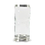 Porta Velas Vidro Transparente Com Base De Alumínio Castiçal - 1 und - Imagem 1