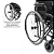 Cadeira de Rodas em Aço Carbono Dobrável D400 Dellamed - Imagem 3