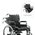 Cadeira de Rodas em Aço Carbono Dobrável D400 Dellamed - Imagem 2