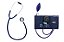 Conjunto Aparelho de Pressão Adulto Nylon + Estetoscópio Adulto Duplo Azul Marinho – BIC - Imagem 1