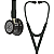 Estetoscópio 3M™ Littmann® Cardiology IV™ 6204 Preto com Smoke Alto Polimento e Conector Champanhe - Imagem 1