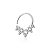 Piercing  Argola Frontal 5 Pontas Zircônias - Imagem 1