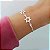 Pulseira De Prata Estrelas Com Zircônias Rosa 18 cm - Imagem 2