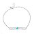 Pulseira De Prata Flecha Boho Turquesa 18 cm - Imagem 1