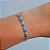 Pulseira De Prata Olho Grego Oval Azul Claro 18 cm - Imagem 1