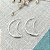 Brinco De Prata Argola Lua Fio Meia Cana 34mm - Imagem 1