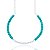 Choker Cristais Pedra Natural Turquesa e Bolinhas De Prata - Imagem 2