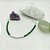 Choker Miçangas Verdes E Bolinhas De Prata - Imagem 2