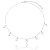 Colar Choker De Prata Luas Vazadas Com extensor - Imagem 1