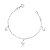 Pulseira De Prata Borboletas Dobraduras 18 cm - Imagem 1