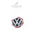 Emblema Vw Tampa Traseira Cromo Preto Original Fox / Gol - Imagem 1