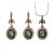 Conjunto Prata Joia Turca Pedra Natural Verde e Zircônias - Imagem 1