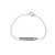 Pulseira Plaquinha Prata Infantil Lisa Espelhada - Imagem 1