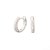 Brinco Prata Argola Zircônia Pequeno 15 mm - Imagem 1