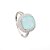 Anel Prata Quartzo Azul Quadrado e Zircônias Aro 21 - Imagem 1
