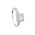 Solitário Quartzo Azul Cabochão Prata e Zircônias - Aro 22 - Imagem 1