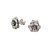 Brinco de Prata Flor Envelhecida 11 mm - Imagem 1