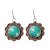 Brinco Prata Nepal Flor Turquesa - Imagem 1
