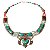 Colar Alpaca Nepal Turquesa Coral - Imagem 1