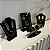Kit de expositores Bracelete. 120 furos, Colar Brinco 2 Espaços- Preto - Imagem 3
