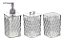 Kit Banheiro 3 Peças Acrílico Transparente Glamour Plasútil Organizador para Lavabo - Imagem 2